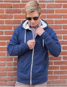 I-EXP90SHZ-Unisex Sherpa Lined Zip Hooded Jacket 2